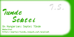 tunde septei business card